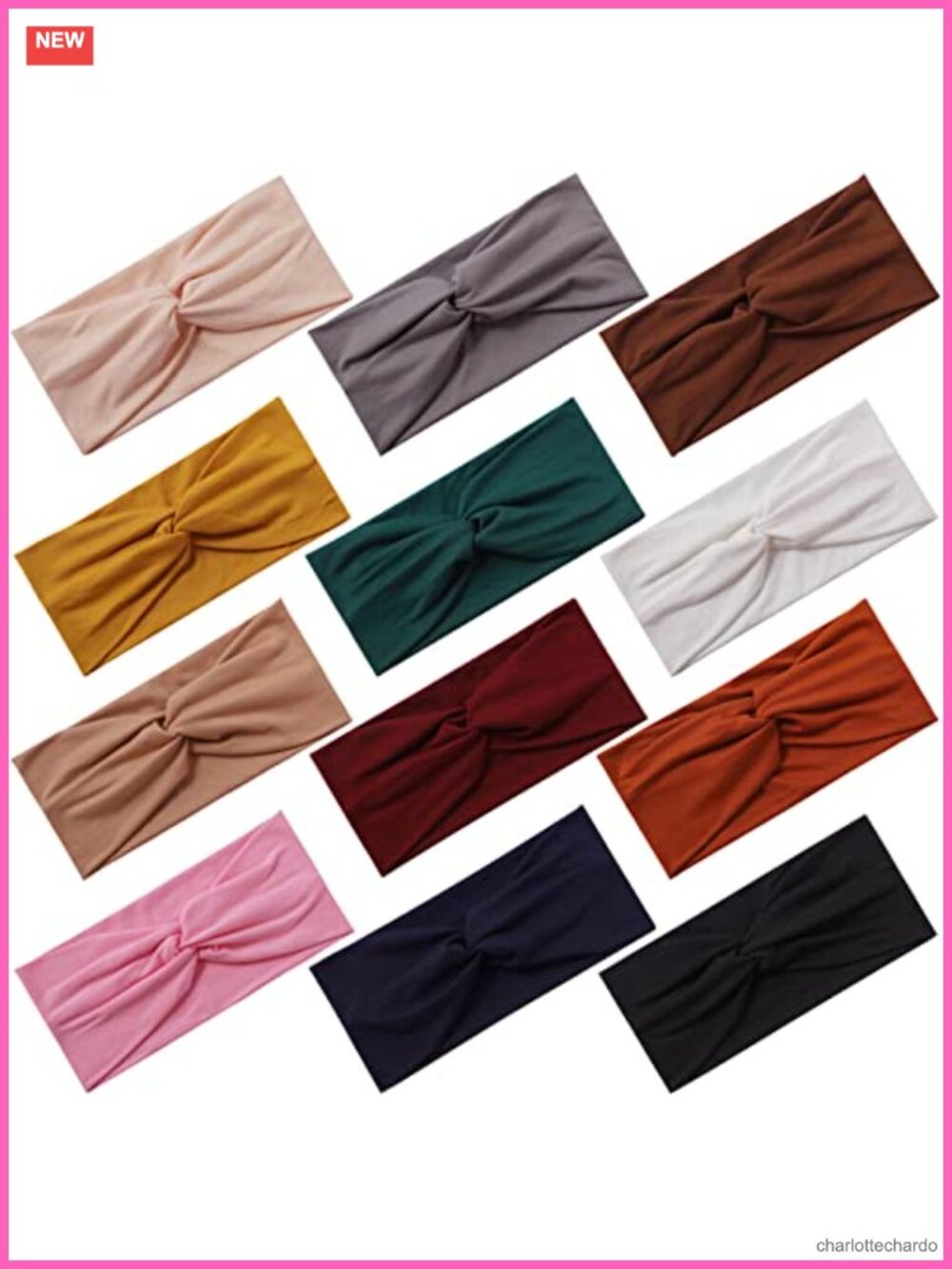 12 Pack Stretchy Sport Headbands Dacron Spandex Elastic Yoga Workout